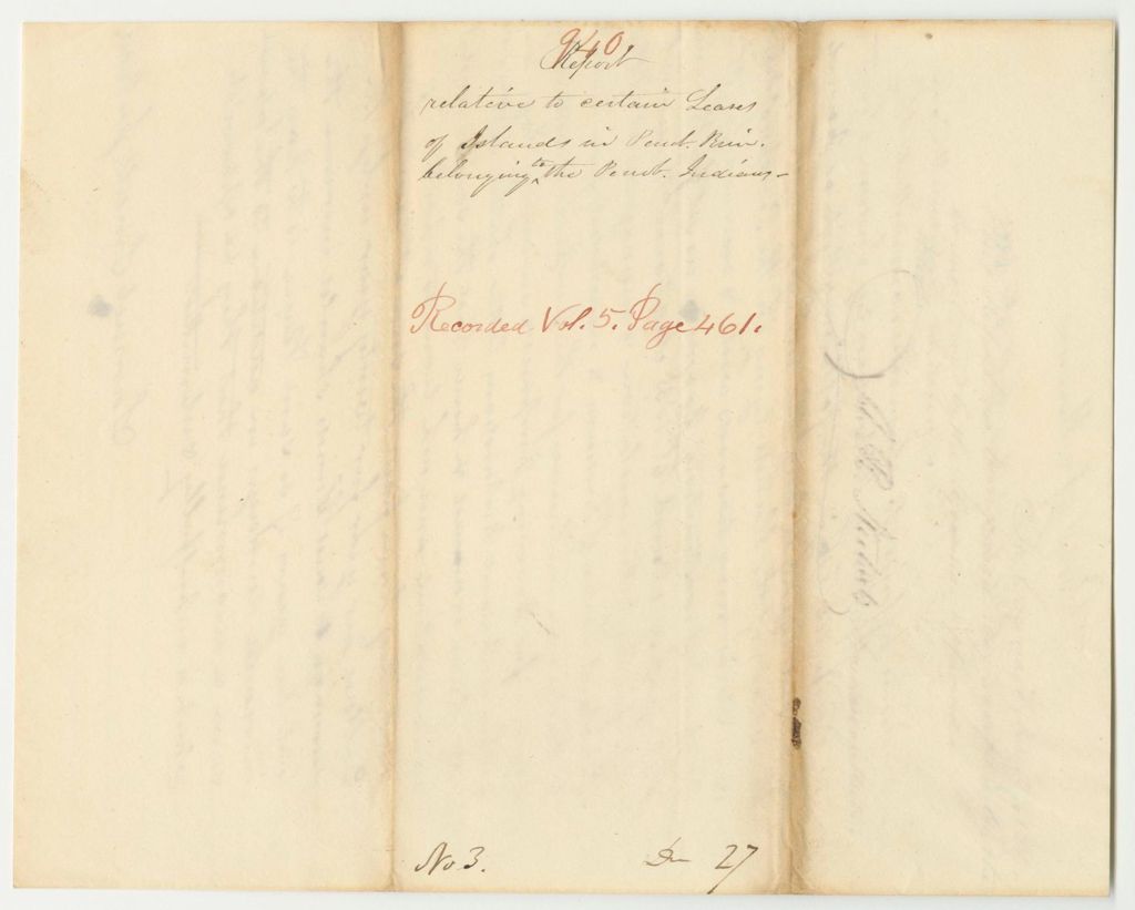 Miniature of Report 940: Report Relative to Certain Leases of Islands in the Penobscot River Belonging to the Penobscot Indians