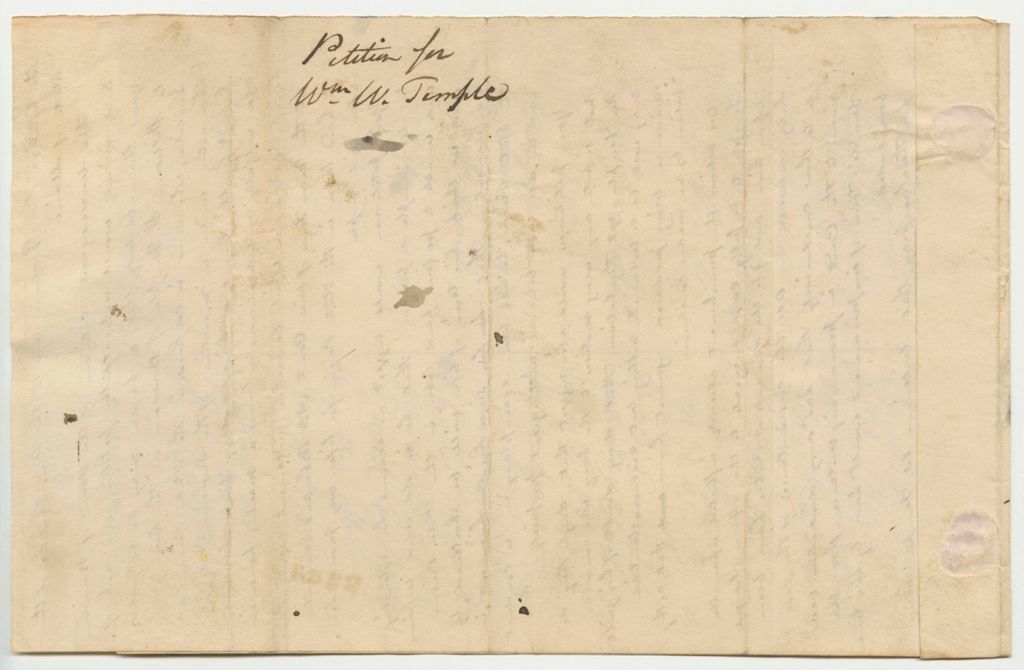 Miniature of Petition for the Pardon of William P. Blake