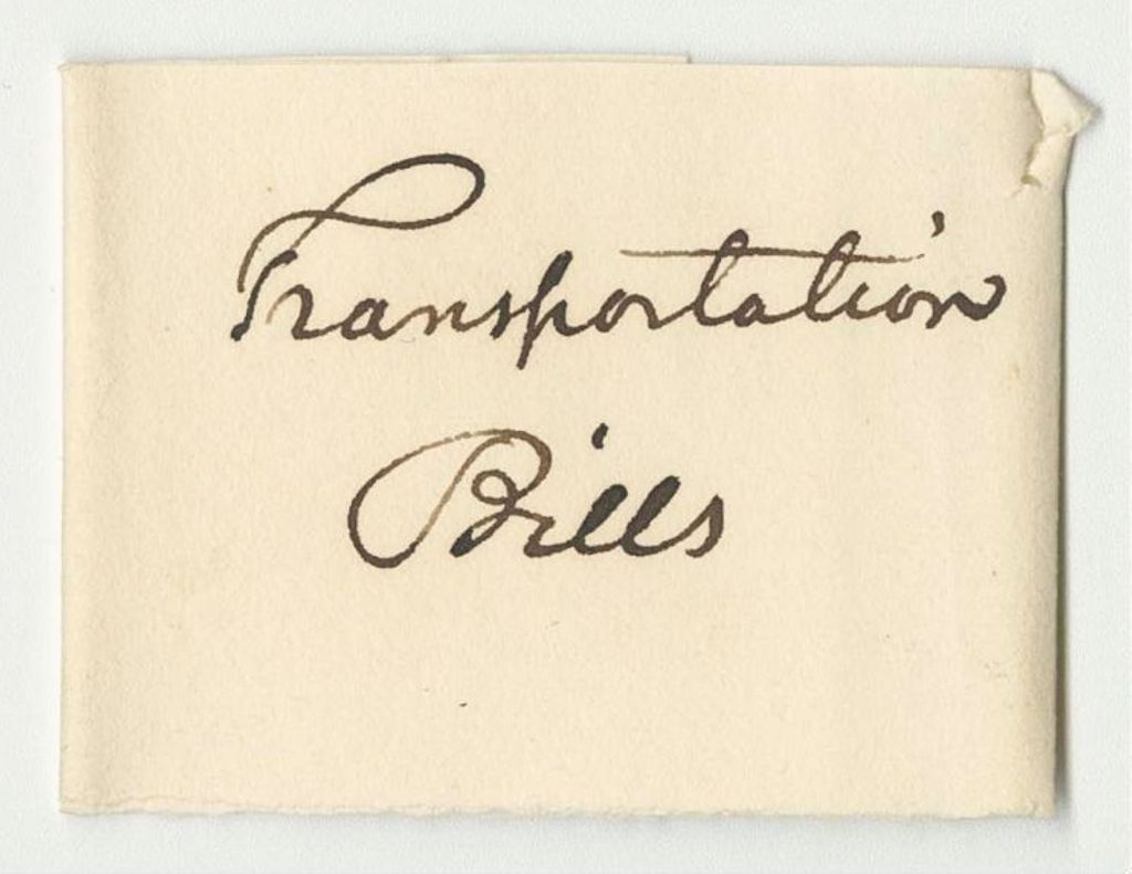Miniature of Receipts from the Account of Abner B. Thompson, Adjutant General, for Transportation