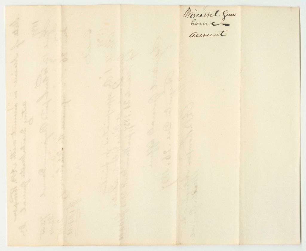 Miniature of Account of Abner B. Thompson, Adjutant General, for the Wiscasset Gun House
