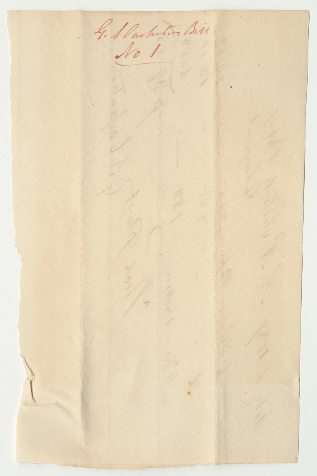 Miniature of Receipts from the Account of Asaph R. Nichols, Secretary of State, for Stationary