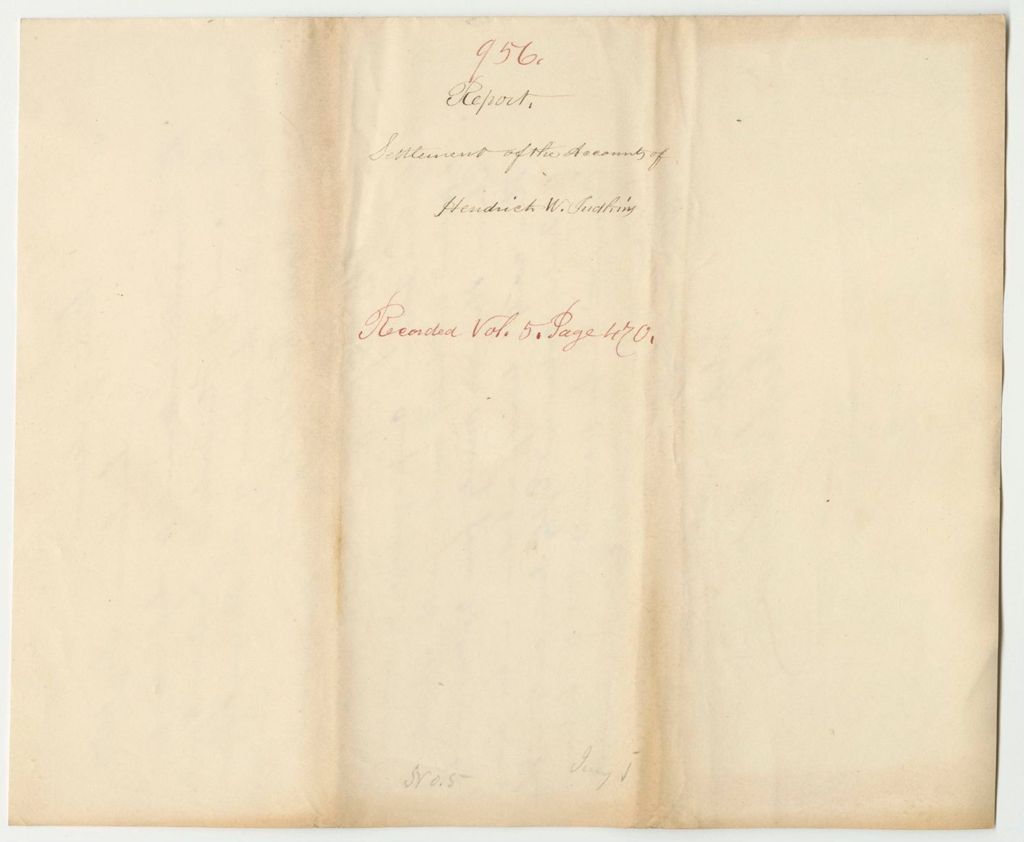 Miniature of Report 956: Report on the Settlement of Accounts of Hendrick W. Judkins for Building the Baring to Houlton Road in Indian Township