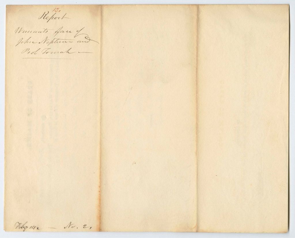 Miniature of Report 13: Warrants in Favor of John Neptune and Peol Tomah, as Agents of the Penobscot Tribe
