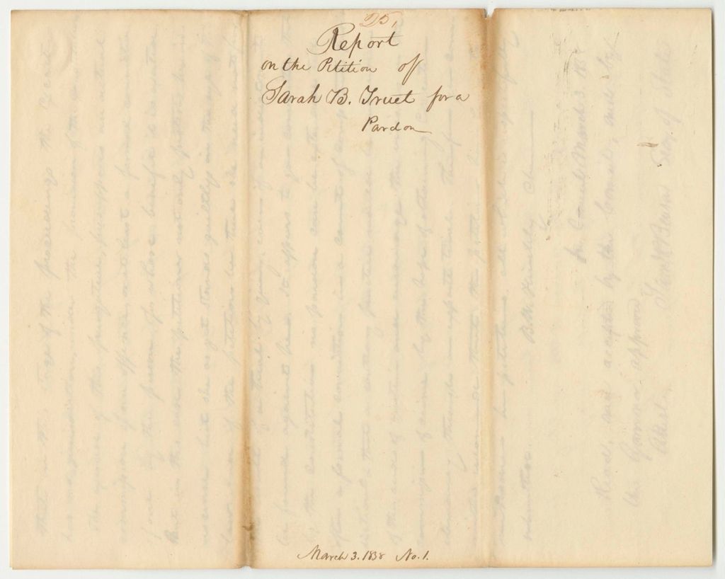 Miniature of Report 25: Report on the Petition of Sarah B. Truet of Portland for a Pardon
