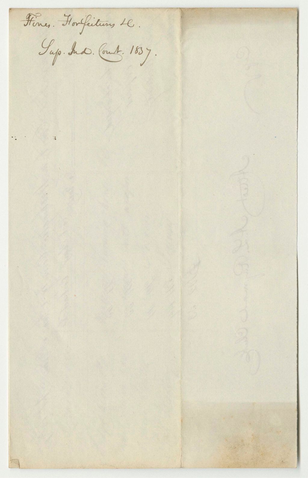 Miniature of Fines, Forfeitures, and Bills of Cost Accruing to the State of Maine at the Supreme Judicial Court in Washington County, June Term 1837