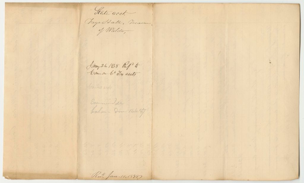 Miniature of Account of Frye Hall, Waldo County Treasurer