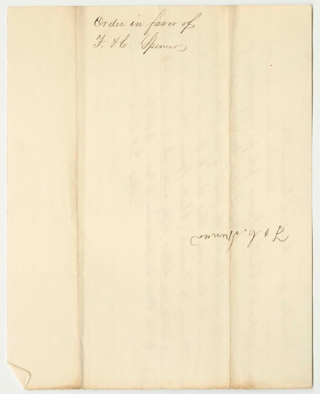 Miniature of Order in Favor of Frederick & Chester Spencer, for Apprehending William Sullivan