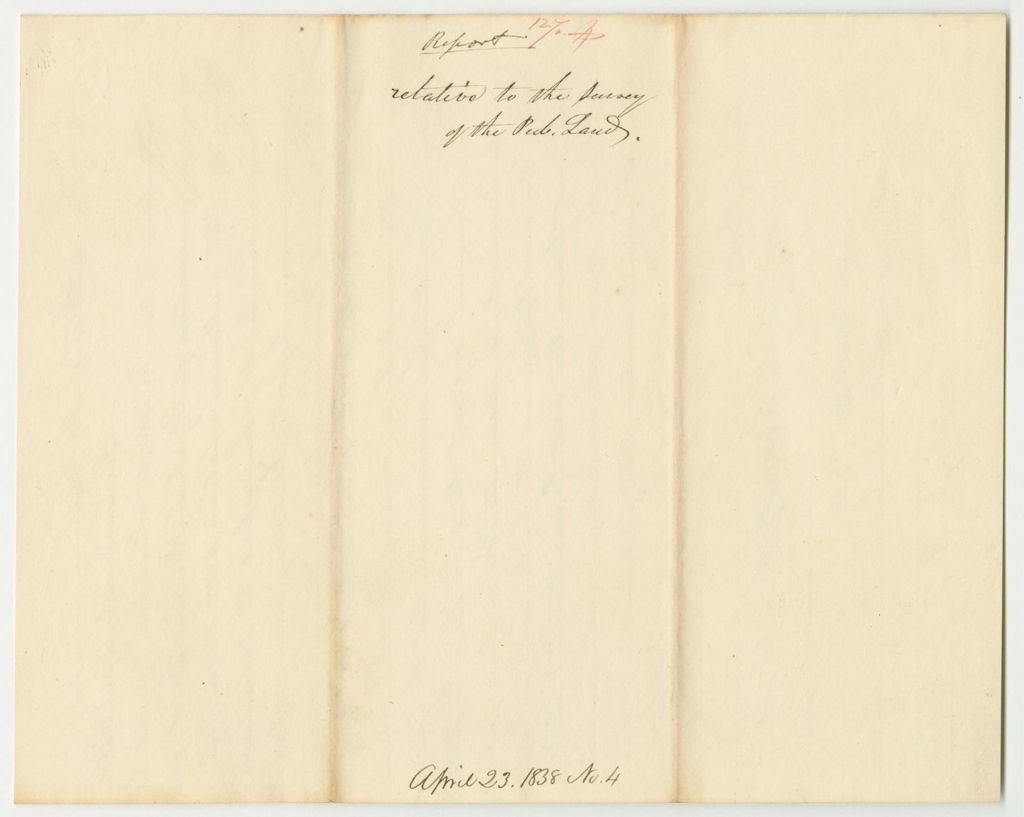 Miniature of Report 127: Report Relative to the Survey of the Public Lands