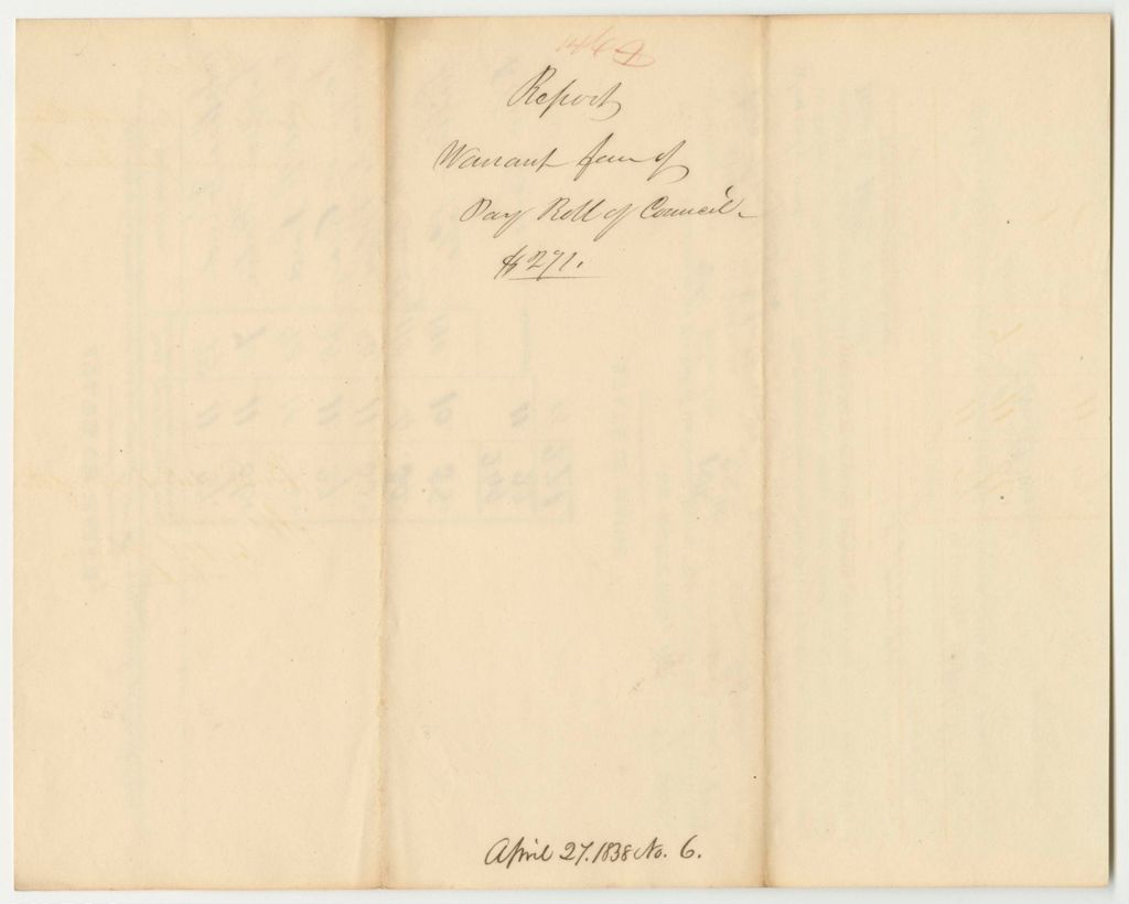 Miniature of Report 146: Warrant for the Payroll of the Executive Council