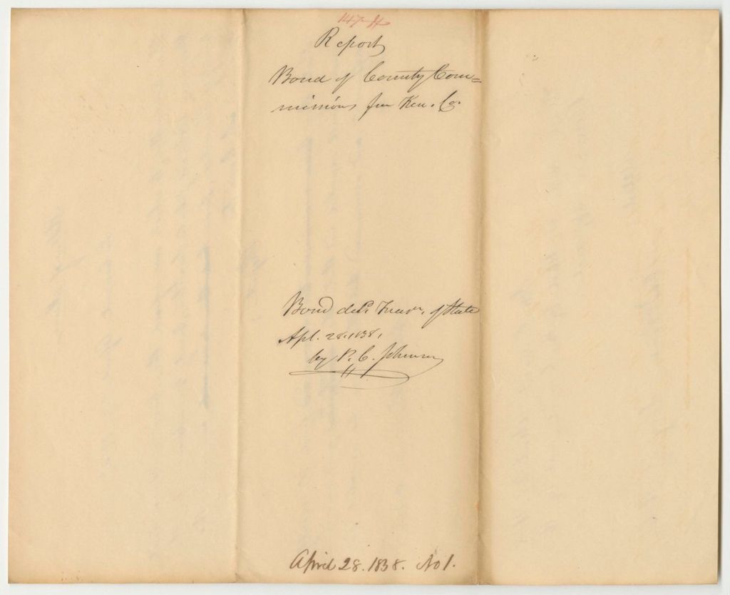 Miniature of Report 147: Report on the Bond of the Kennebec County Commissioners