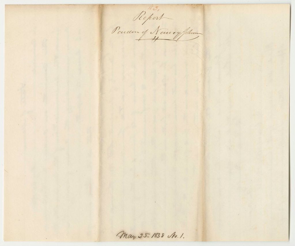 Miniature of Report 153: Report on a Pardon of Nancy Johnson of Bangor