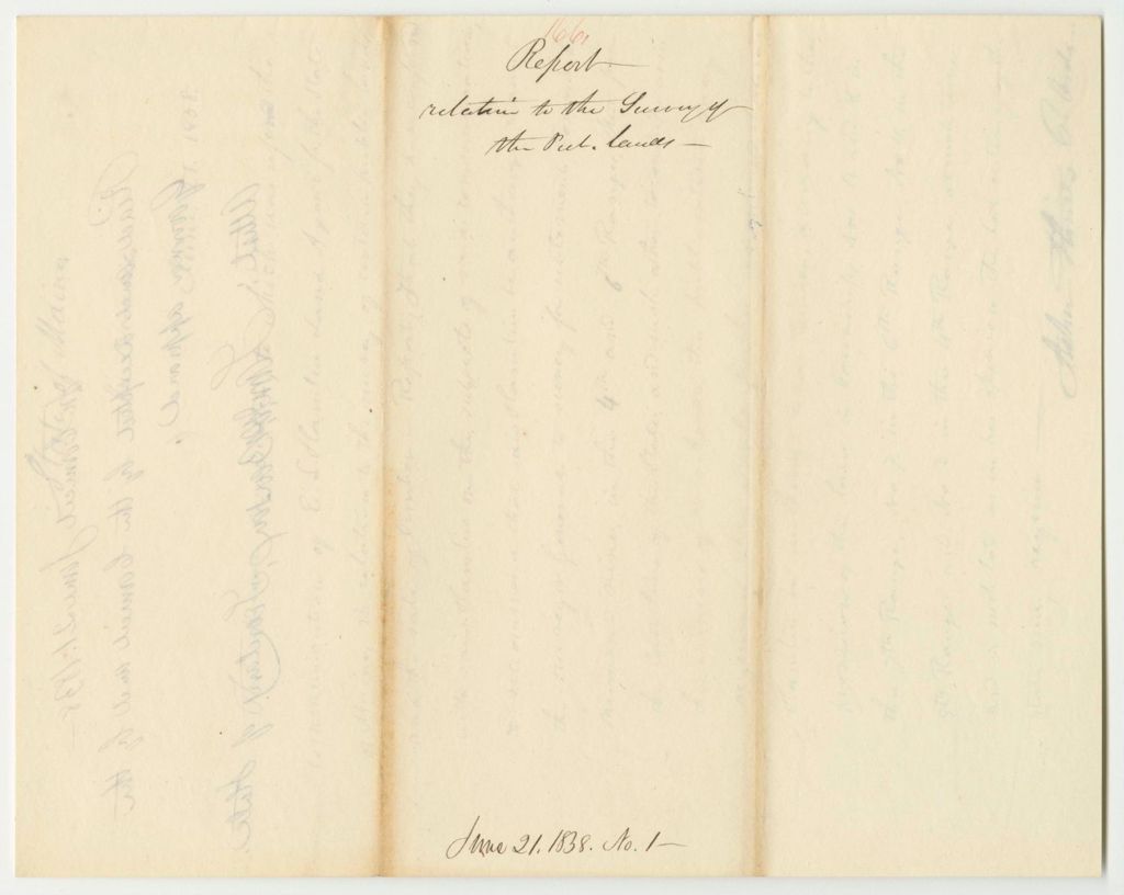 Miniature of Report 166: Report Relative to the Survey of the Public Lands