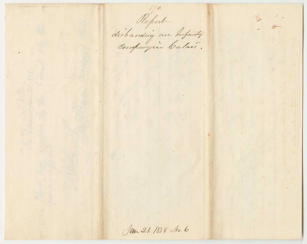 Miniature of Report 171: Report Disbanding an Infantry Company in Calais