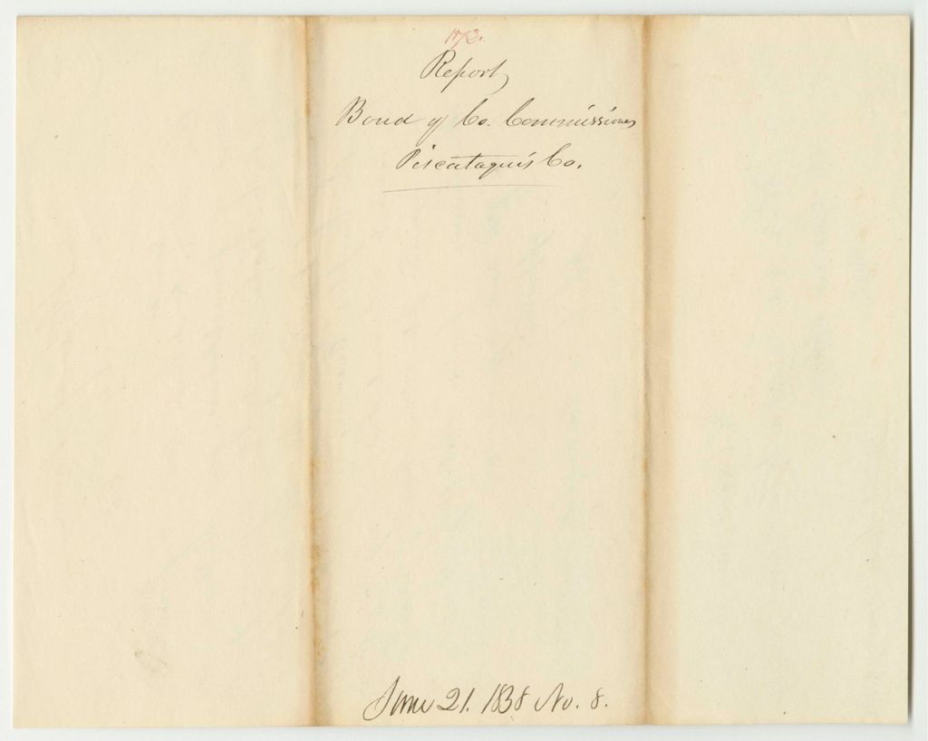 Miniature of Report 173: Report on the Bond of the Piscataquis County Commissioners
