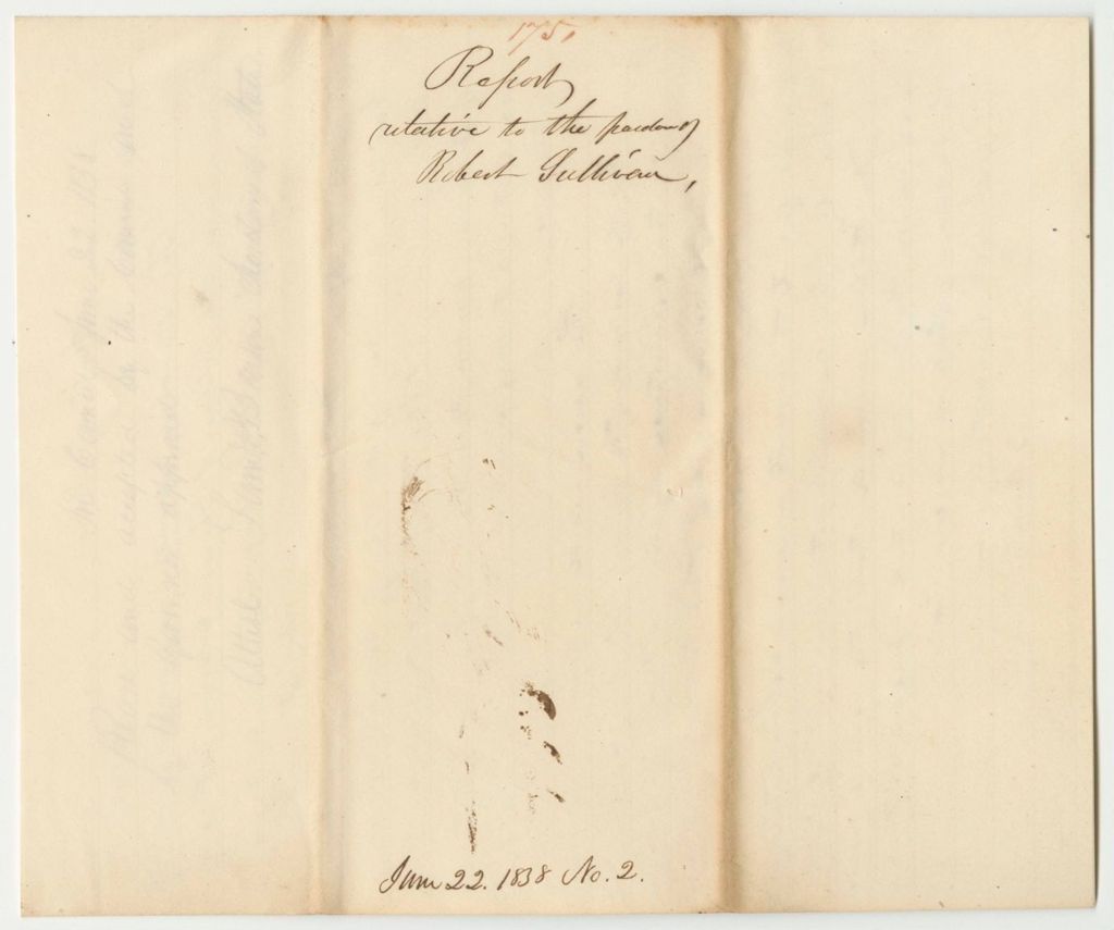 Miniature of Report 175: Report on a Pardon of Robert Sullivan of Calais