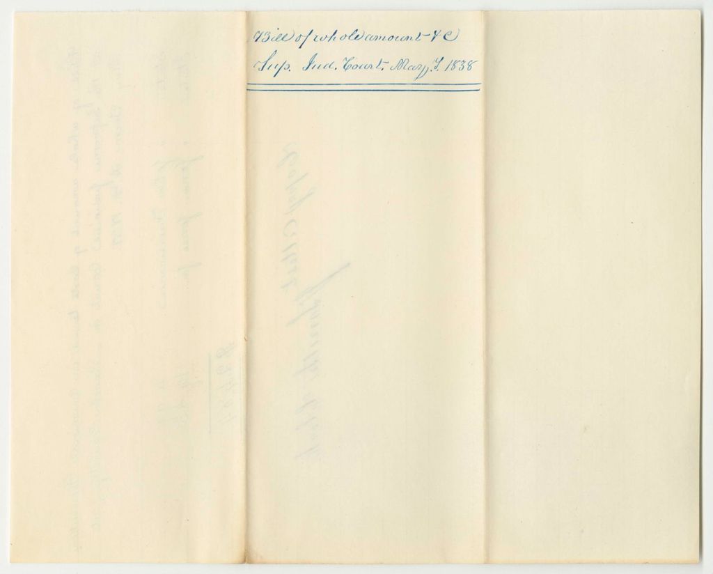 Miniature of Bill of Whole Amount of Costs Taxed in Criminal Prosecutions at the Supreme Judicial Court in Lincoln County, May Term 1838