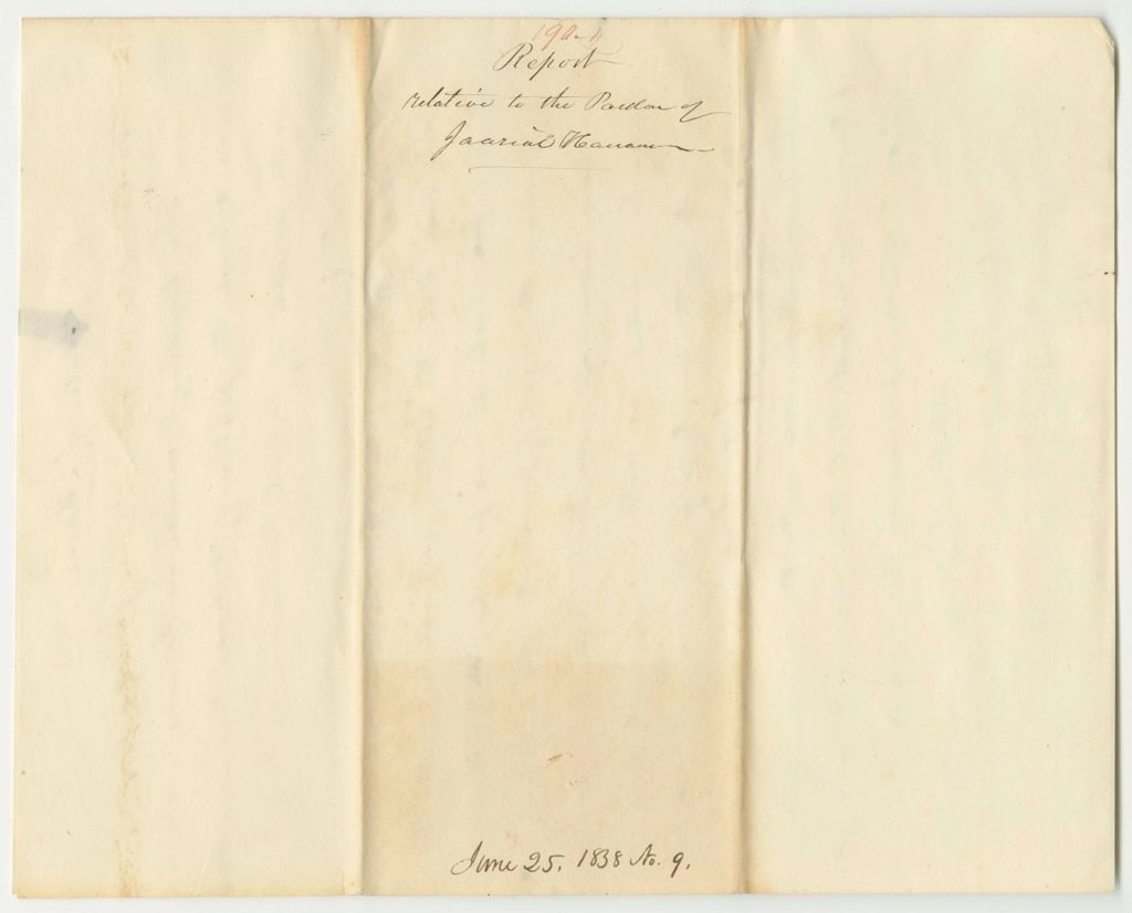 Miniature of Report 190: Report Relative to the Pardon of Jaaziel Harriman of Windsor