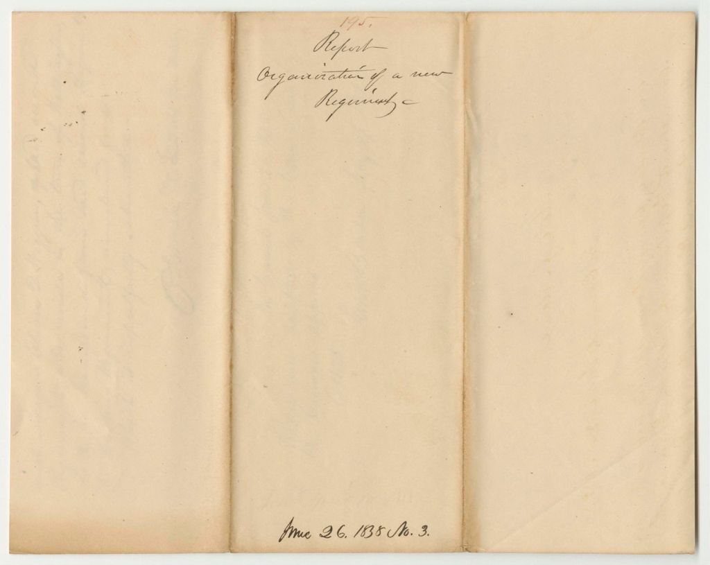 Miniature of Report 195: Report on the Organization of a New Regiment