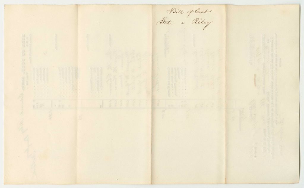 Miniature of Bills of Cost at the Supreme Judicial Court in Kennebec County, May Term 1838