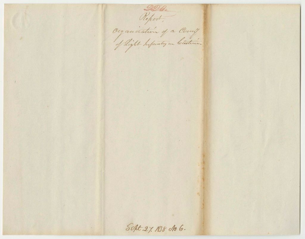 Miniature of Report 220: Report on the Organization of Light Infantry in Castine