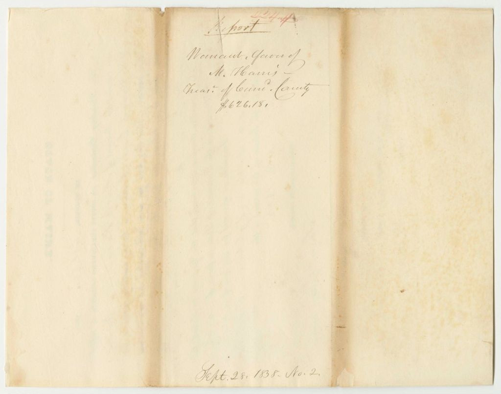 Miniature of Report 224: Warrant in Favor of Mark Harris, Cumberland County Treasurer