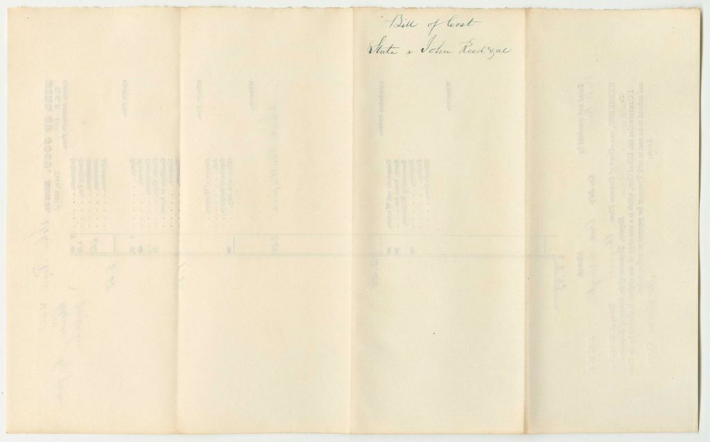 Miniature of Bills of Cost at the Court of Common Pleas in Kennebec County, August Term 1838