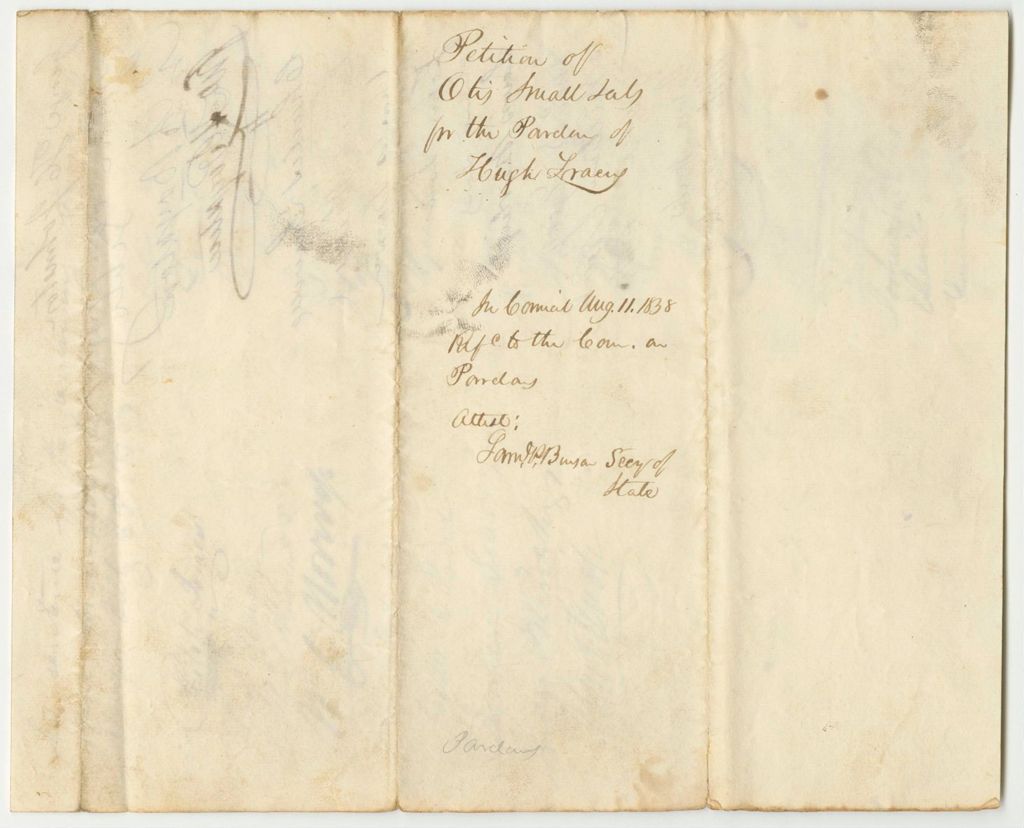 Miniature of Petition of Otis Small and Others for the Pardon of Hugh Tracy of Bangor