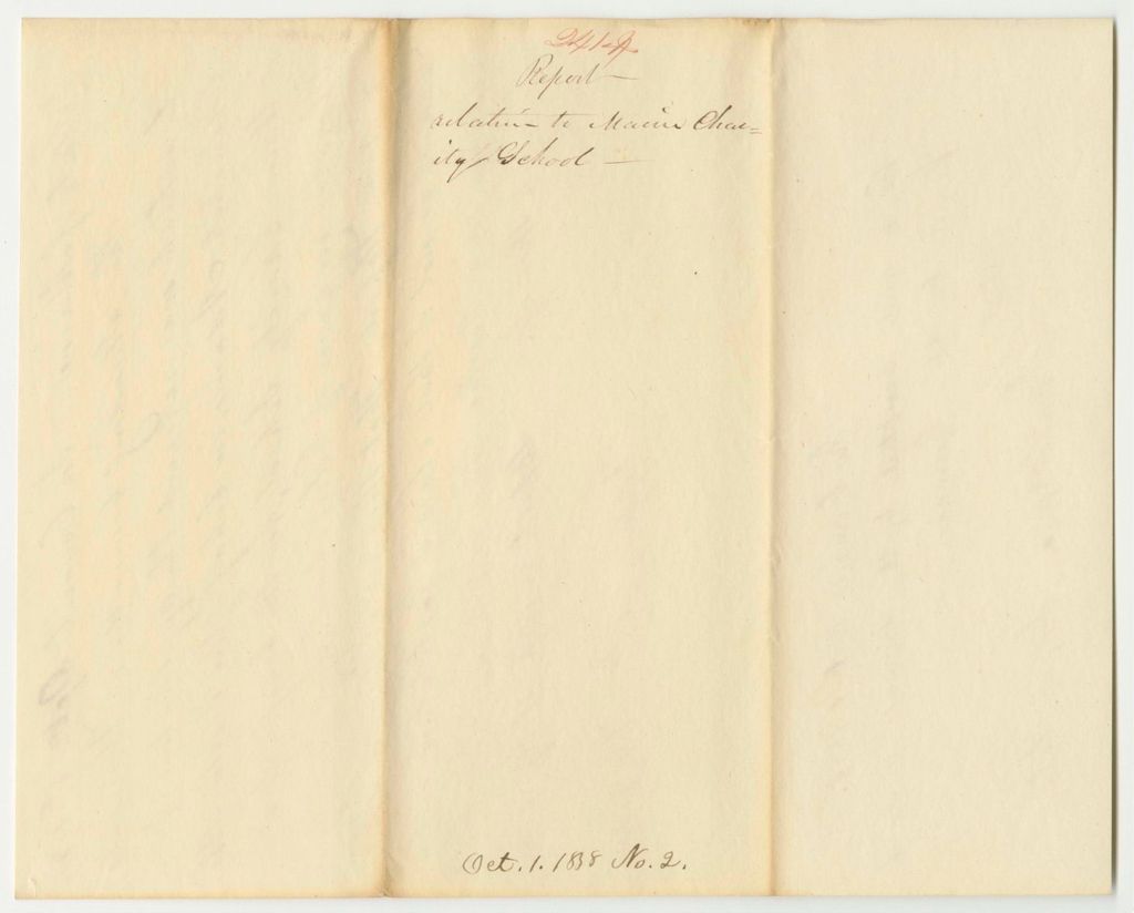 Miniature of Report 241: Report on the Application of the Maine Charity School for Benefits Under a "Resolve in Favor of Education"