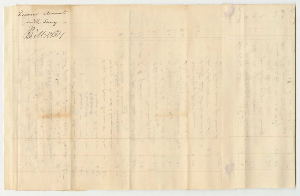 Miniature of File No. 1 from the Account of Shilomith S. Whipple, for Surveys of Public Land in the Year 1838