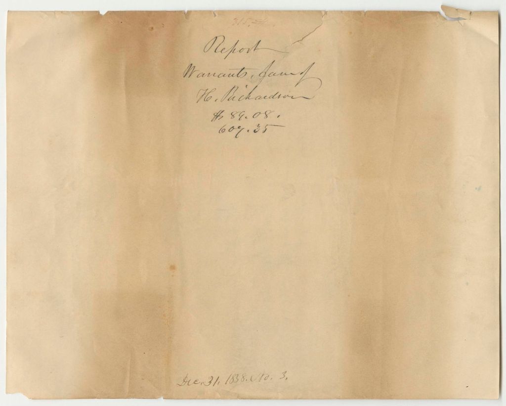 Miniature of Report 315: Warrants in Favor of Henry Richardson, Penobscot Indian Agent