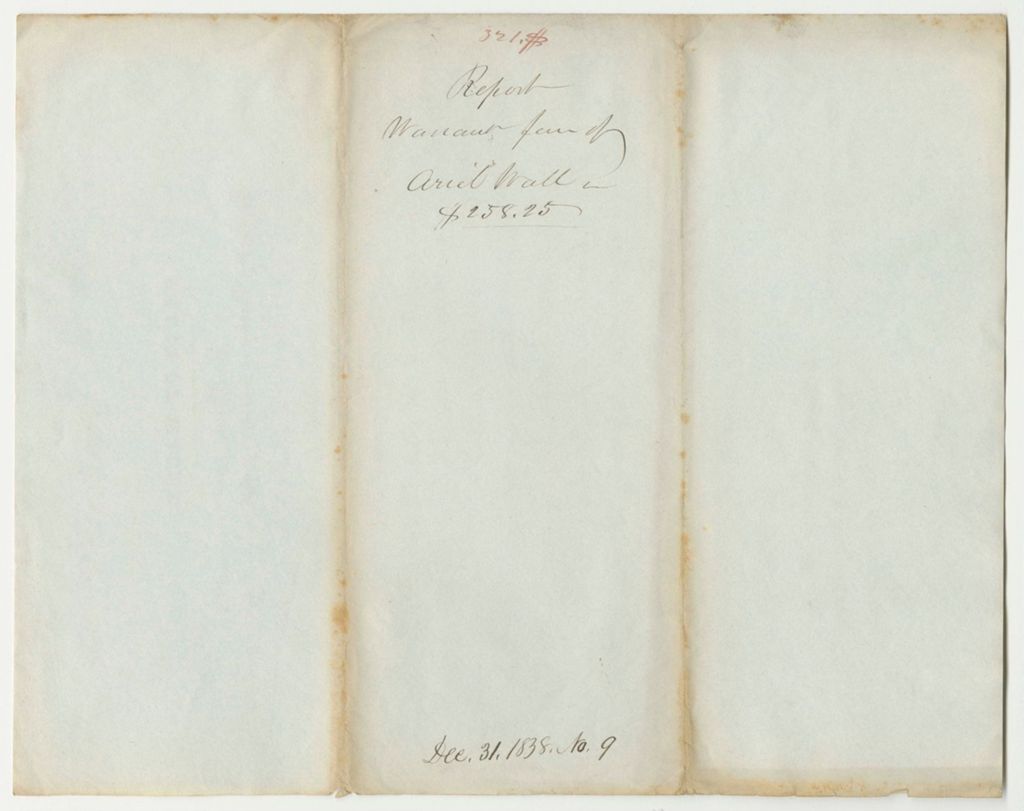 Miniature of Report 321: Warrant in Favor of Ariel Wall for the Geological Survey