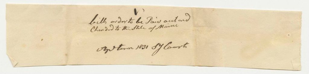 Miniature of Bills of Costs in Criminal Prosecution at the Court of Common Pleas in York County, April Term 1831