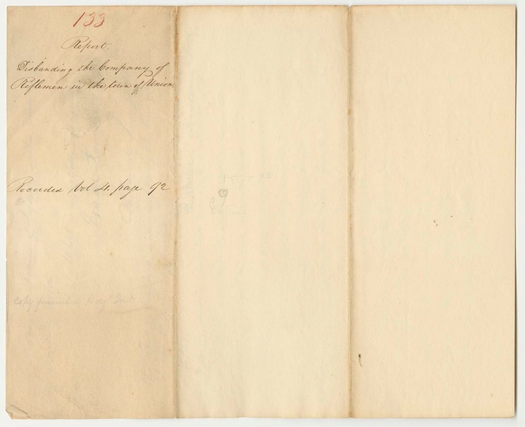 Miniature of Report 131: Report on Warrants in Favor of the Cumberland Insurance Company and John Dole for Interest on Their Loans to the State