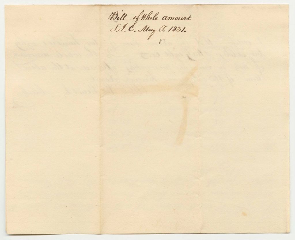 Miniature of Bill of Whole Amount of Costs in Criminal Prosecutions at the Supreme Judicial Court Begun and Holden at Augusta, Within and for the County of Kennebec, May Term, 1831