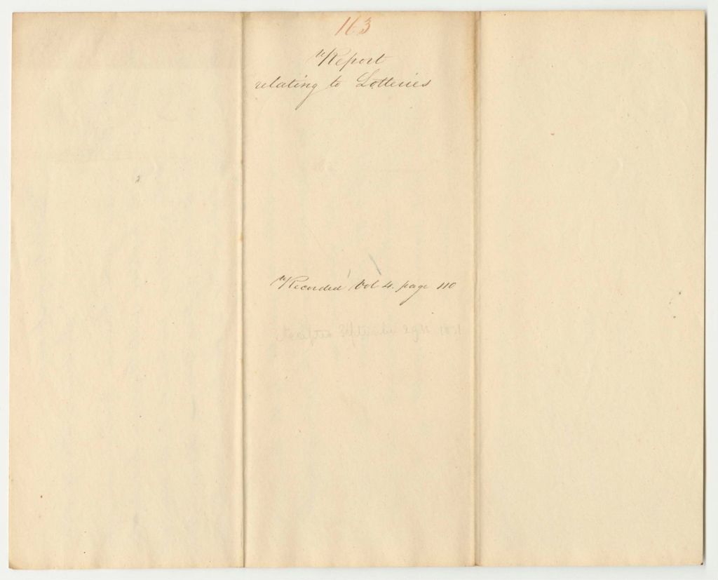 Miniature of Report 163: Report Relating to Lotteries