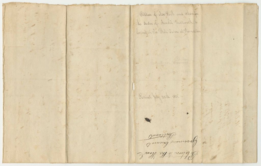 Miniature of Petition of Asa Hook and Others for the Pardon of Arnold Wentworth, a Convict in the State Prison at Thomaston
