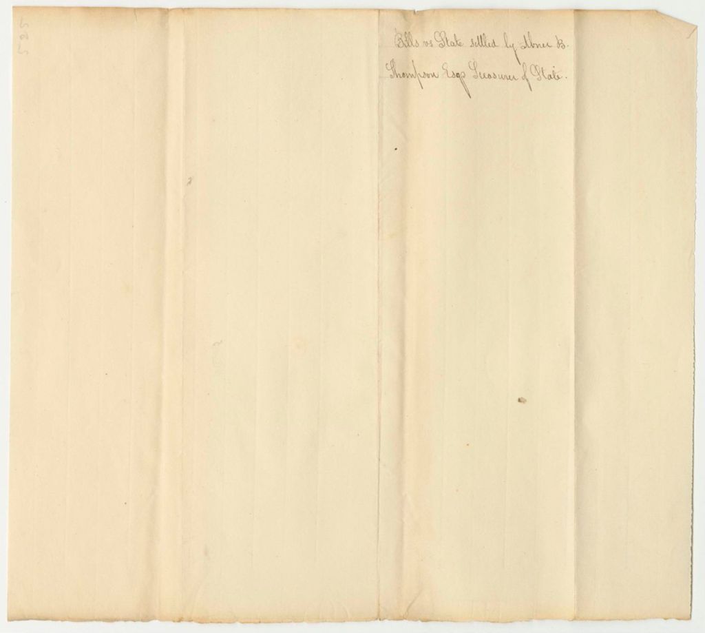 Miniature of Account of Roscoe G. Greene, Secretary of State, for Stationary, Etc