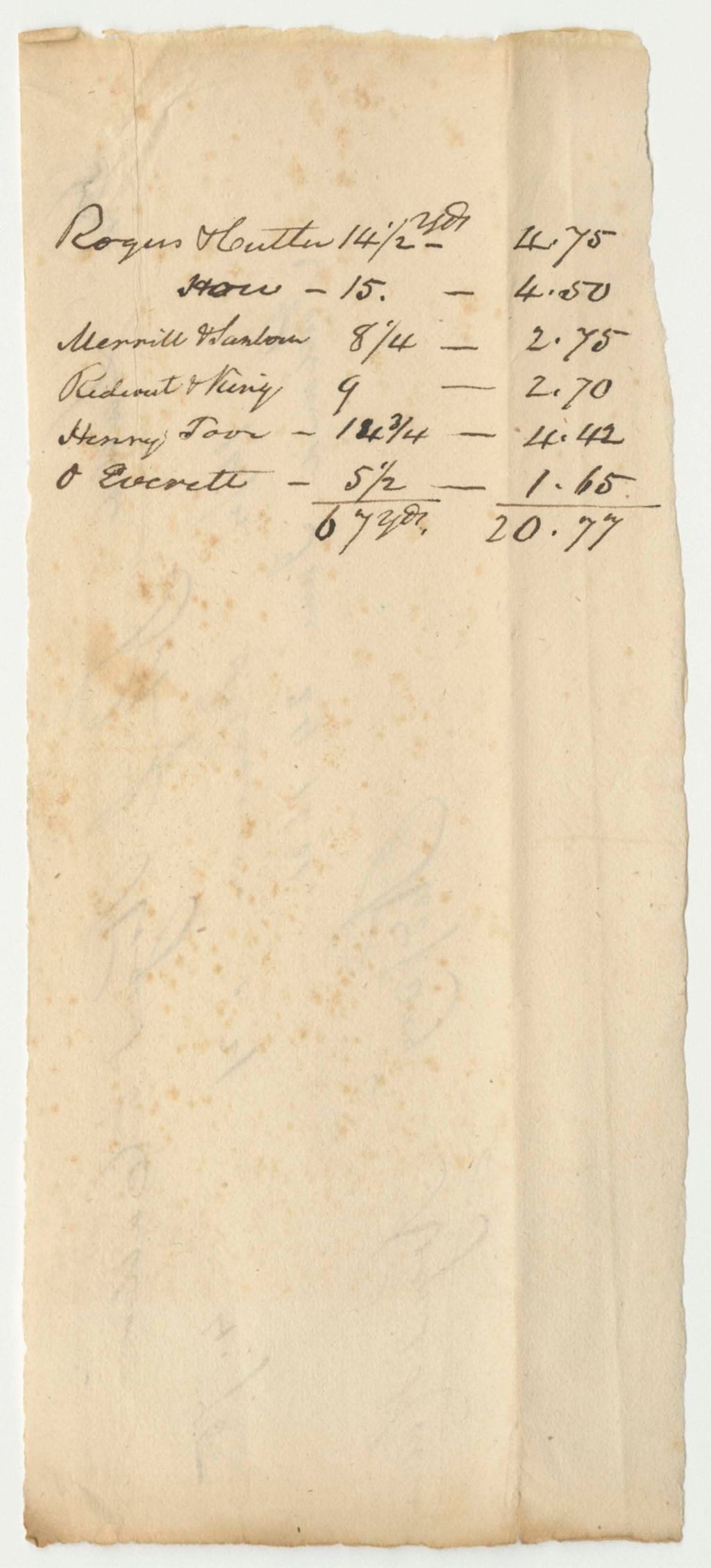 Miniature of Warrant in Favor of Samuel G. Ladd, for Expenses of the State Arsenal.5.1