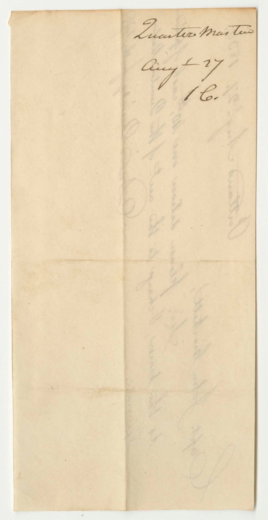 Miniature of Warrant in Favor of Samuel G. Ladd, for Expenses of the State Arsenal.9.3