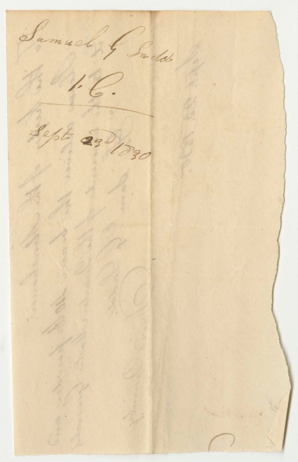 Miniature of Warrant in Favor of Samuel G. Ladd, for Expenses of the State Arsenal.9.12