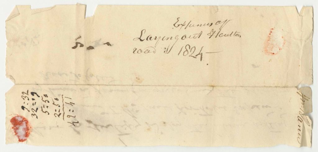 Miniature of Expenses of Laying Out Houlton Road