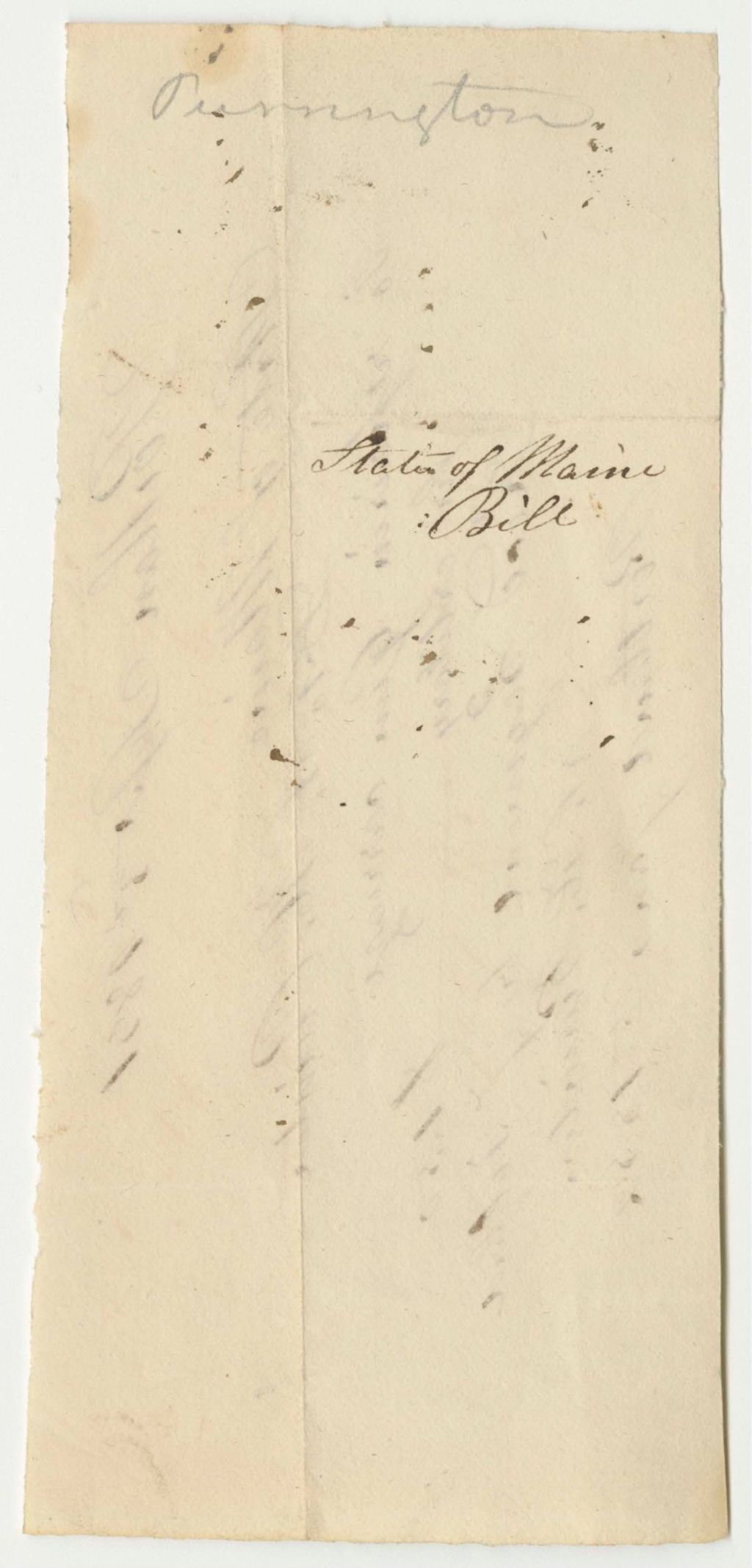 Miniature of S. H. Purinton's Bill for Repairing Gun Carriage for Artillery, Paid by Joshua Tolford