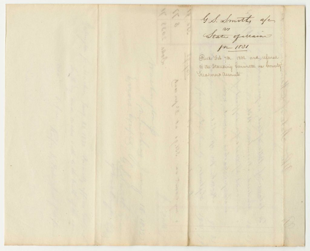 Miniature of Account of George S. Smith, Treasurer of Washington County