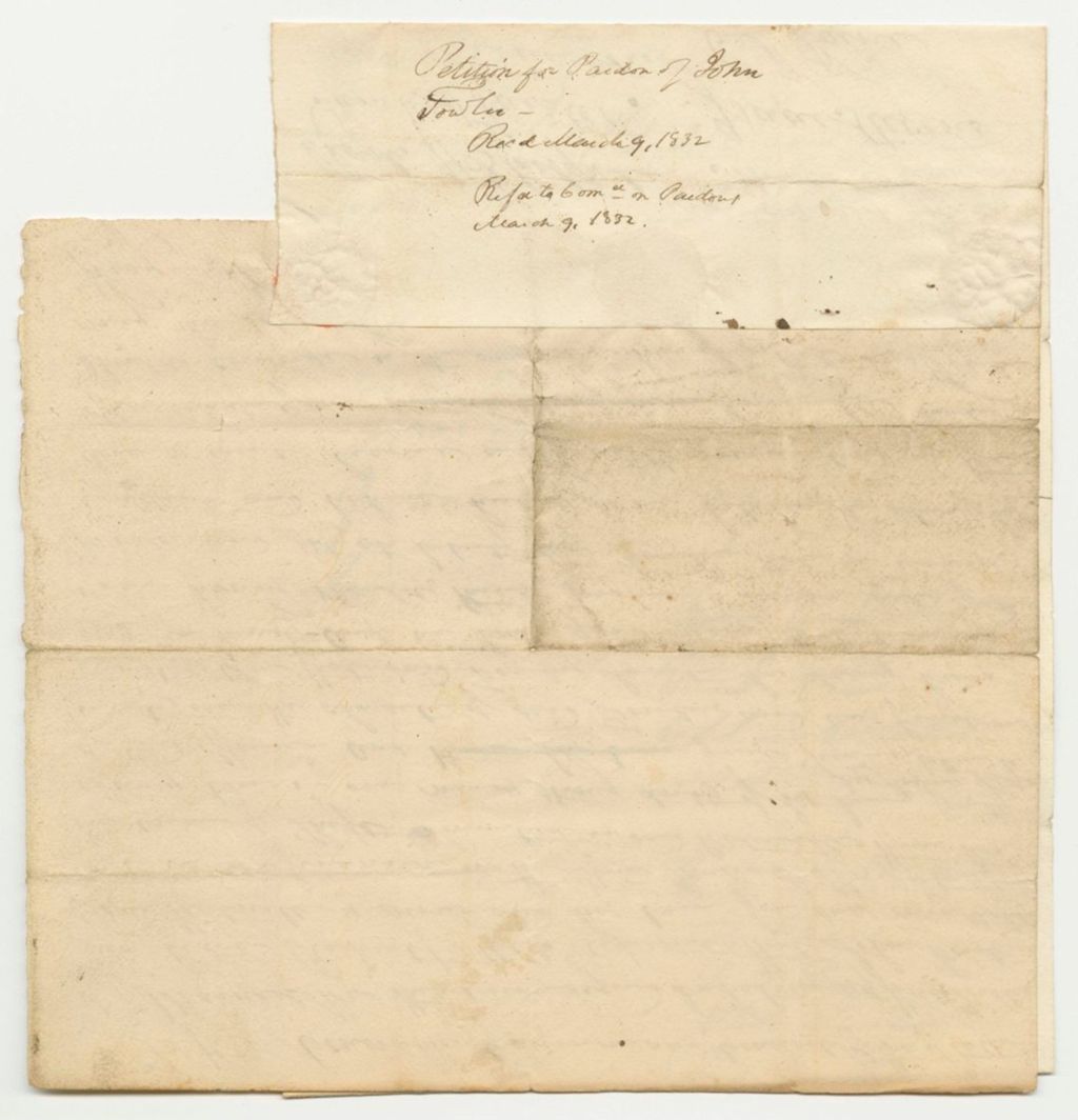 Miniature of Petition for the Pardon of John Fowler