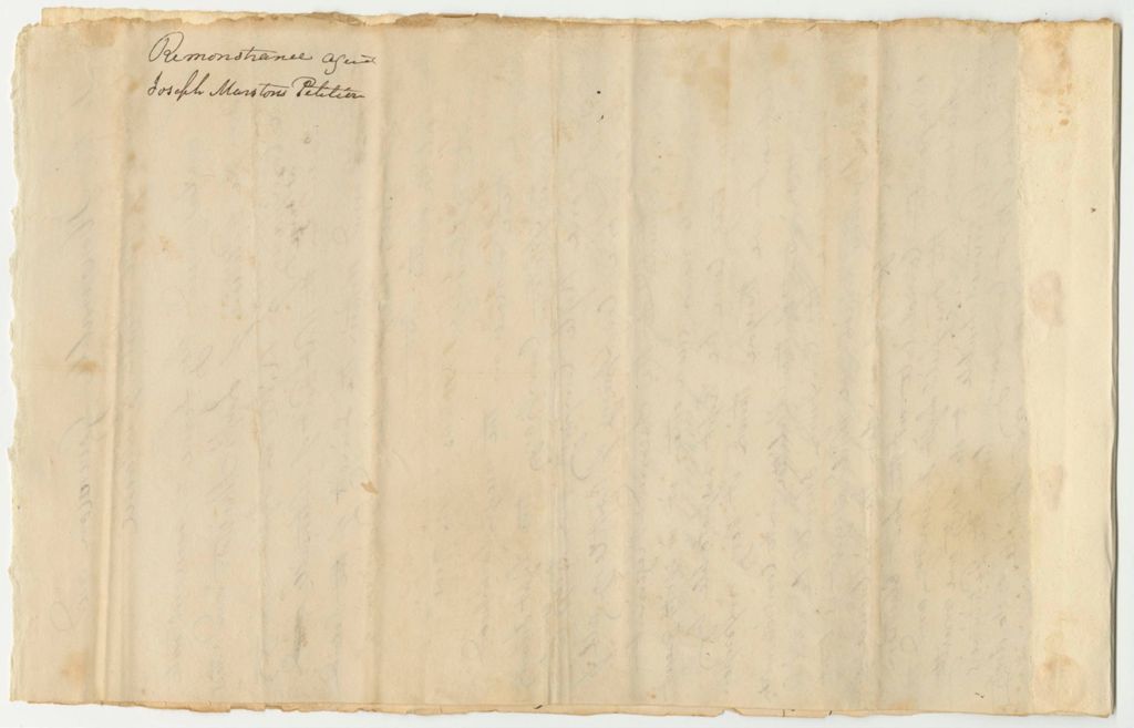 Miniature of Remonstrance Against the Petition of Joseph Marston