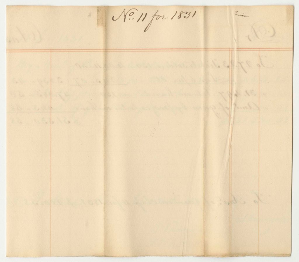 Miniature of Account of the Managers of the Lottery for the Benefit of the Cumberland and Oxford Canal, Class 11 for 1831