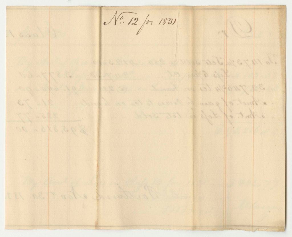 Miniature of Account of the Managers of the Lottery for the Benefit of the Cumberland and Oxford Canal, Class 12 for 1831