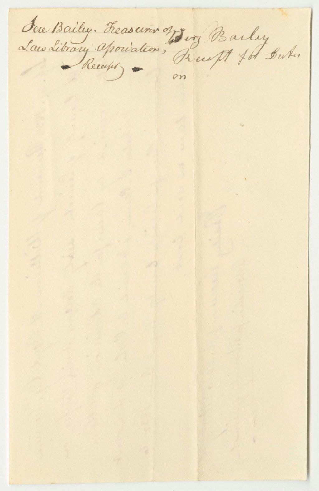 Miniature of Jeremiah Bailey's Receipt of the Duty Paid by Allen Haines, Nicholas Paine, and Daniel C. Poole to Practice Law in the Court of Common Pleas in Lincoln County