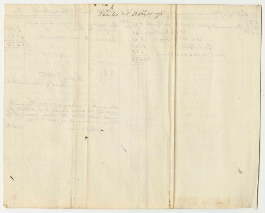 Miniature of Account of Charles J. Abbot, Hancock County Treasurer