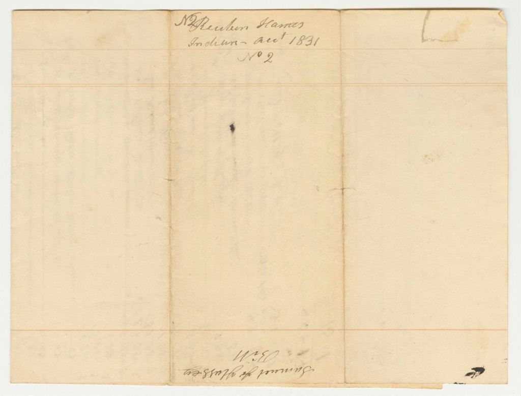 Miniature of Account of Ruben Haines with Samuel F. Hussey for 1831
